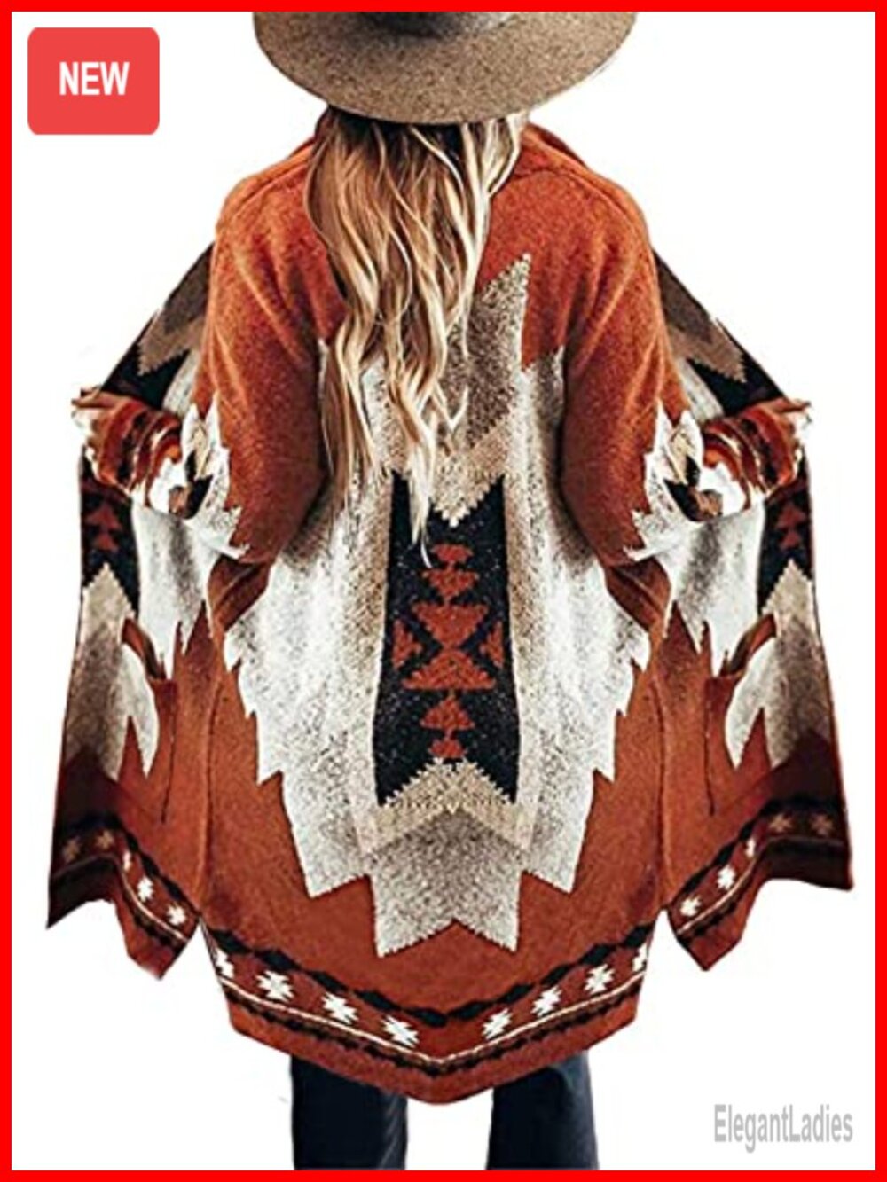 Women's Open Front Knitted Cardigan Sweater Coat with Pockets
